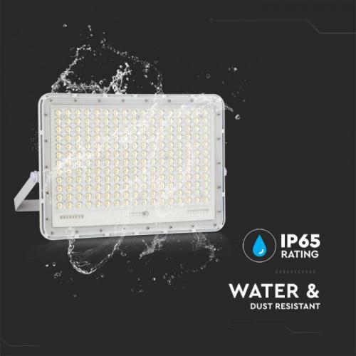 V-TAC - 30W LED Соларен Прожектор 6400K Сменяема Батерия Бяло Тяло SKU: 7847