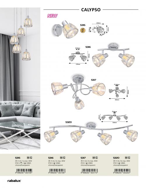 RABALUX - Spotlight CALYPSO E14 3X40W 5317