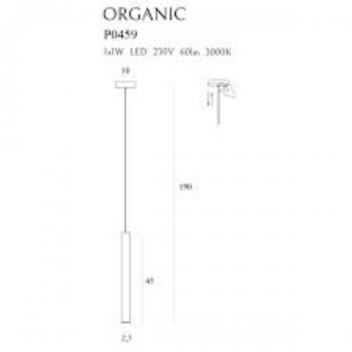 MAXLIGHT - ORGANIC P0459 ,Ø: 2,5 cм,1 x 1W LED 230V 60 LM