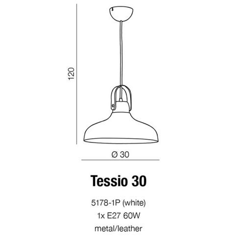 AZZARDO - TESSIO 30 5178-1P WH / AZ1289