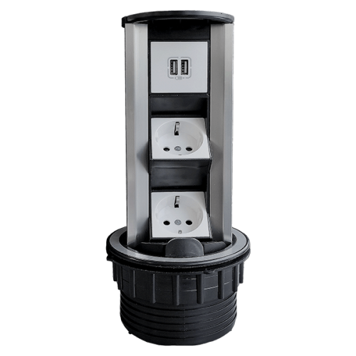 ELMARK - TOWER MULTIPLUGS 6 MODULES INOX - 47004