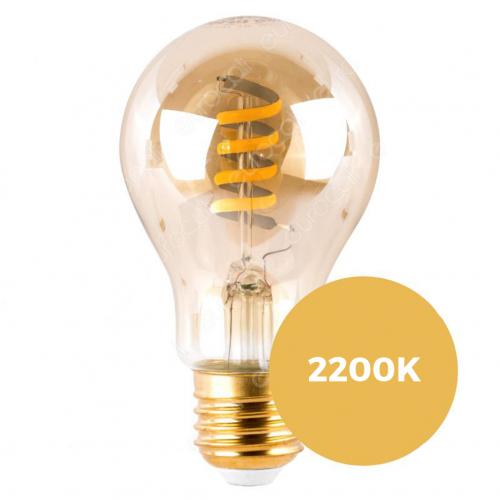 V-TAC - LED Крушка 4W Спирала Filament Amber Топло Бяла Светлина Е27 SKU 7335 VT-2154