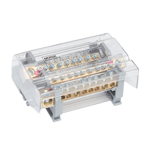 MOREK - Разпределителен клемен блок Moblock 4P 160A-9 1x50 + 2x35 + 6x16mm²  MAB4160A18