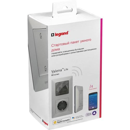 LEGRAND - Основен пакет за инсталация Netatmo 752396 Wi-Fi Valena Life алуминий