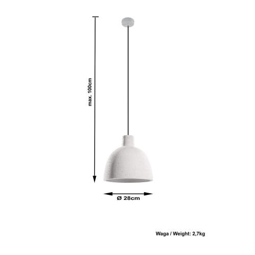 SOLLUX - Pendant luminaire DAMASO concrete SL.0281