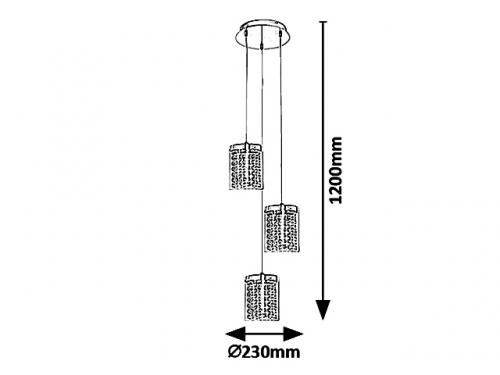 RABALUX - ПЕНДЕЛ 5044 ASTRELLA  LED 18W, 1350lm, 4000K