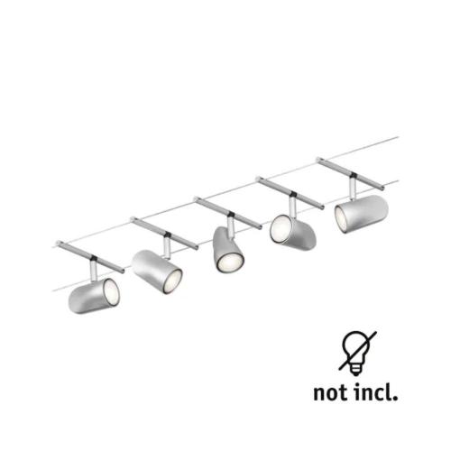 PAULMANN - 94465  CorDuo cable system Cup basic set✴GU5.3 max. 5x10W ~230/12V✴matt chrome/chrome