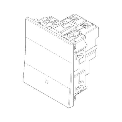 VIMAR - 1P 10AX 2M 2-way switch in-line black, lightable - 30004.2G