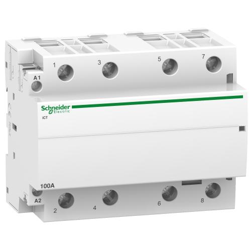 SCHNEIDER ELECTRIC - Модулен контактор Acti 9 iCT 100A 4NO 230…240Vac 6 мод. A9C20884