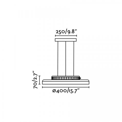 FARO - DOLME LED white pendant lamp 64099