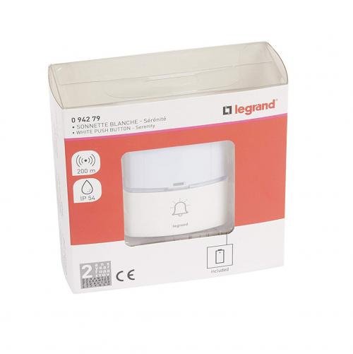 LEGRAND - 94279 Допълнителен бутон за звънец бял  IP 54