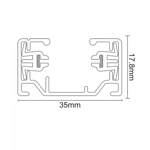 ACA LIGHTING - 2W2MB One-phase track 2m. Black