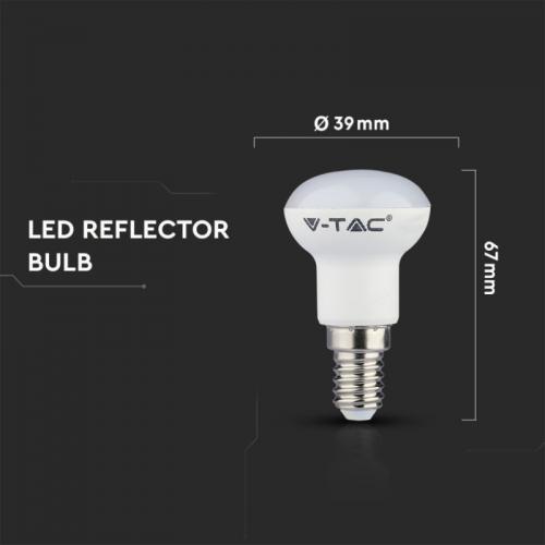 V-TAC - LED Bulb - SAMSUNG CHIP 3W E14 R39 Plastic 3000K SKU: 21210