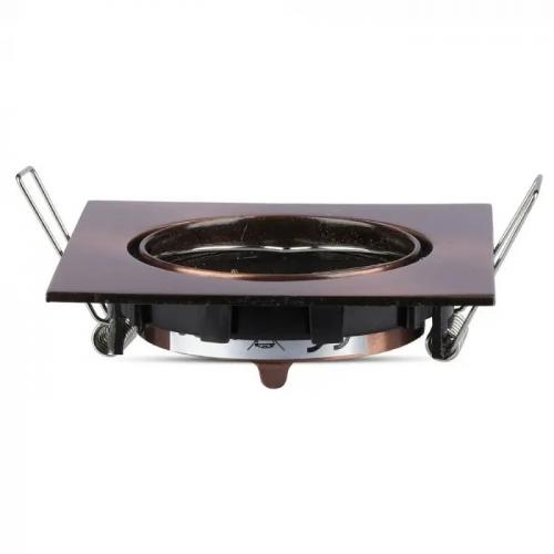 V-TAC - GU10 Fitting Square Movable Bronze SKU: 8582