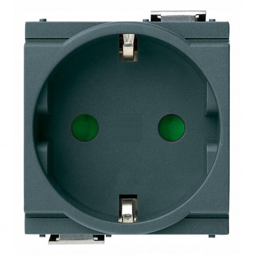 VIMAR - 17038 - 2P+E 16A German SICURY outlet grey