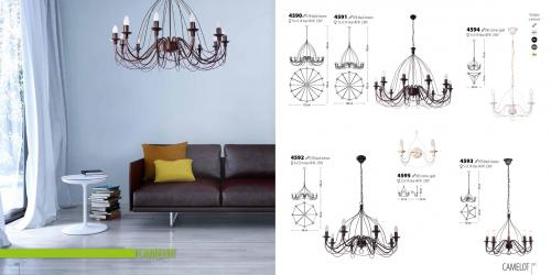 LIS LIGHTING - Аплик Camelot 4595K-K78 E14, 2x40W, H38, D41cm, черно-кафяво