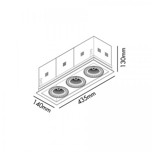 FARO - downlight  MINI-COLIN-3 033015203  LED 72W, 4000K, 6450LM, IP23