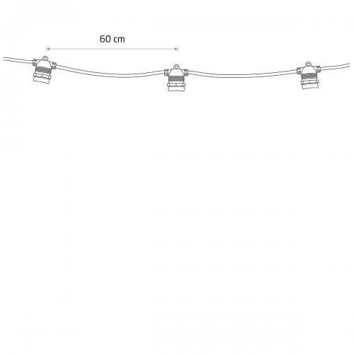 NOWODVORSKI - Градински гирлянд 7872 FESTOON LIGHTS 15XE27, 9M, IP65 