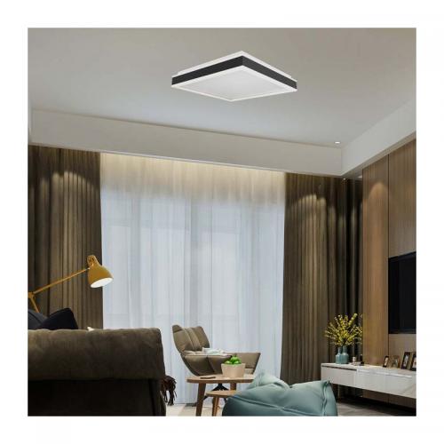 V-TAC - 38W LED Designer Ceiling Light Square Black 4000K 4000lm Dimmable SKU: 6914 