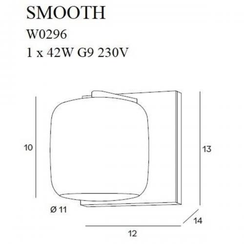 MAXLIGHT - Аплик SMOOTH  W0296,Ø 10см,1 x 42W G9 230V