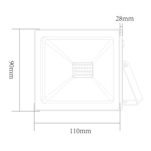 ACA LIGHTING - LED floodlight 20W, 6000K, 220V, IP66, cold light Q2060