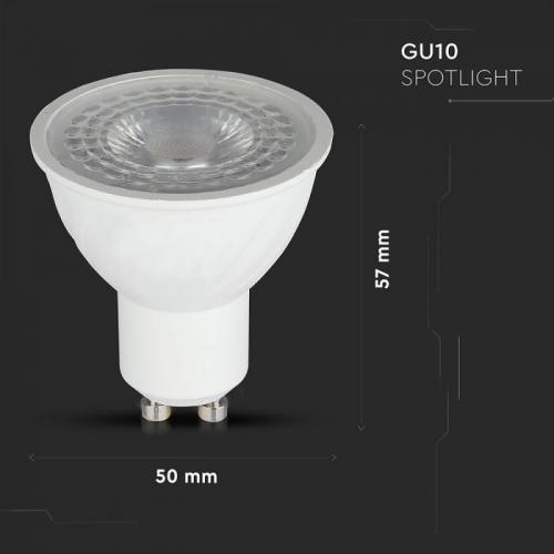V-TAC - LED Крушка 4.5W GU10 Пластик SMART RGB + Топла и Студена Светлина SKU: 2750