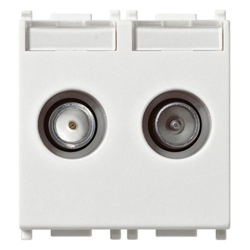 VIMAR - 14302.01 - TV-RD-SAT single conn.outlet 2outs white