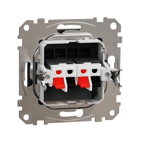 SCHNEIDER ELECTRIC - SDD114411 Sedna Design & Elements, Двоен изход за високоговорител, антрацит