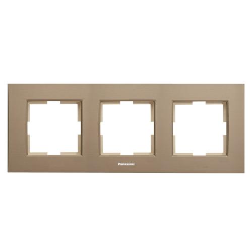 PANASONIC - 3gang Frame Aluminum Bronze WKTF08033AR