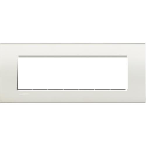 BTICINO - LNA4807BI Square cover plate 7 modules - white 