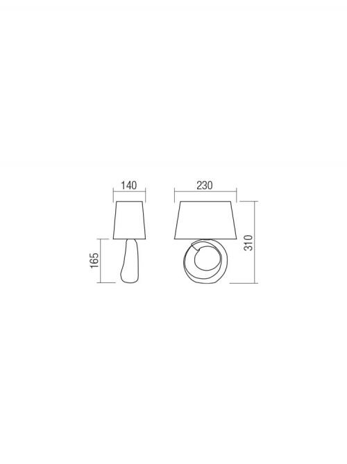 SMARTER - table luminaire   LUA  01-1836  E14, 28W
