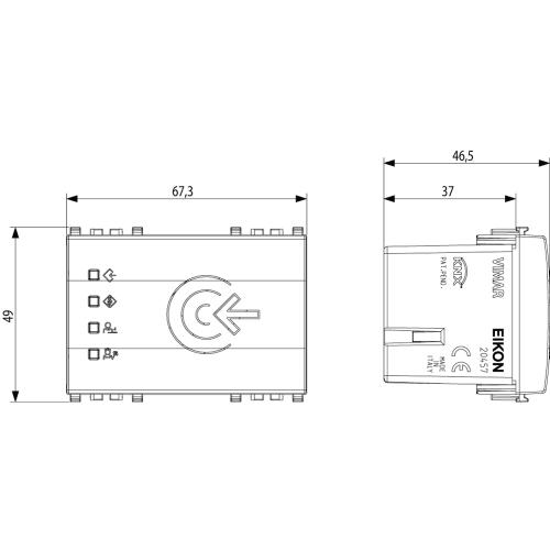 VIMAR - 20457 - KNX outdoor transponder reader grey 