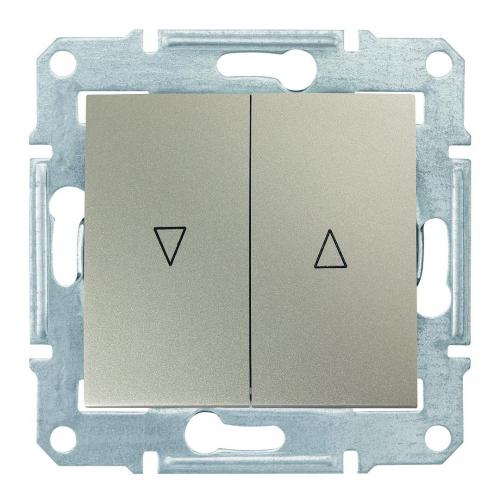SCHNEIDER ELECTRIC - SDN1300168 Sedna - roller blind pushbutton - 10A electric lock, without frame titanium