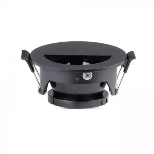 V-TAC - GU10 Fitting Half Round Black & Black SKU: 8608 VT-884
