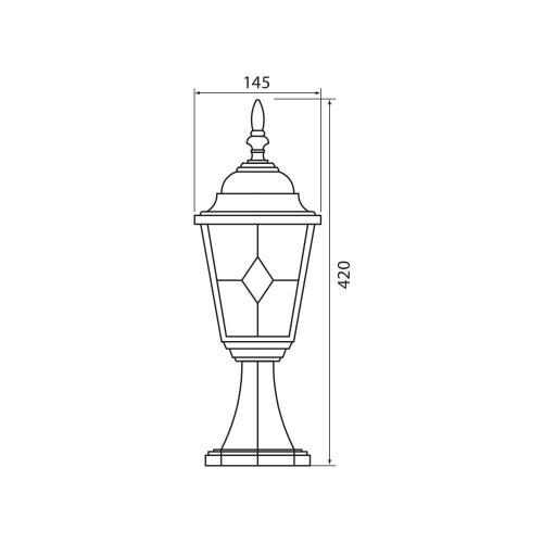 VIVALUX - Lantern MURANO SS007/AB IP44 VIV004230