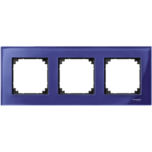 SCHNEIDER ELECTRIC - MTN4030-3278 рамка тройна стъкло сапфир M-Elegance Glass Merten