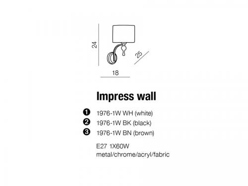 AZZARDO - Impress 1976-1W-BK / AZ0501