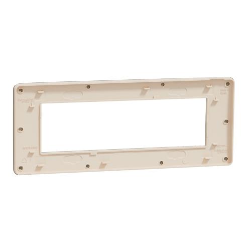 SCHNEIDER ELECTRIC - NU270751M New Unica - cover frame - 1 gang - 7 module - bronze/ ivory mirror surface