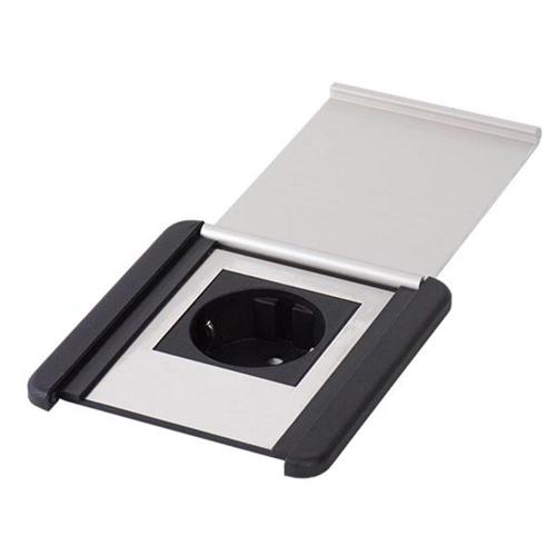 DIGITEL - Power outlet for surface mounting Inox, 1xShuko, SOURCE COVER