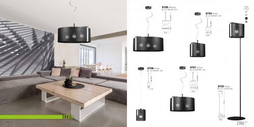 LIS LIGHTING - table luminaire  ETRO 5734B-H02  E27, 1x40W, H:47, D:25cm, black