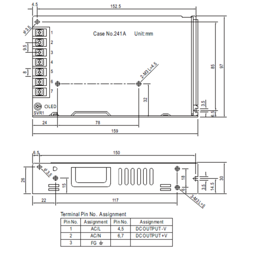 MEAN WELL - Захранващ блок 24V - 6.3A - 150W LRS-150-24