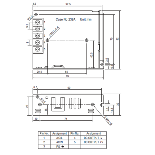 MEAN WELL - Power supply unit 24V - 2.1A - 50W LRS-50-24