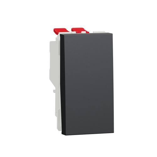 SCHNEIDER ELECTRIC - NU310554 New Unica - Intermediate switch 10A screwless 1 module antracite 