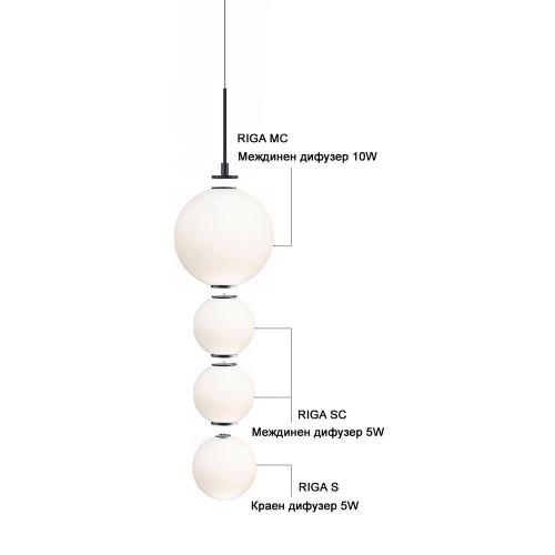 POLARIS LIGHTING - RIGA Ø140mmx46mm 30W Black 1339-AC