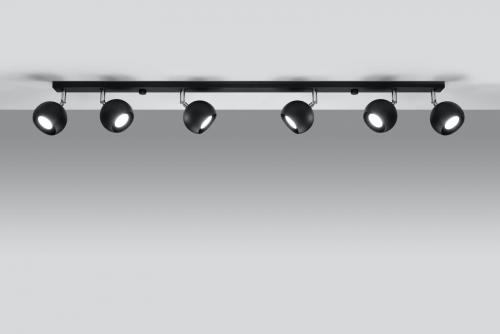 SOLLUX - spot luminaire  OCULARE  6L black  SL.0448