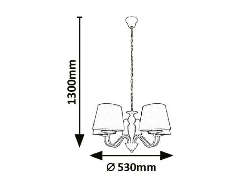 RABALUX - pendant luminaire  5480 FLAVIO E14, 5X40W