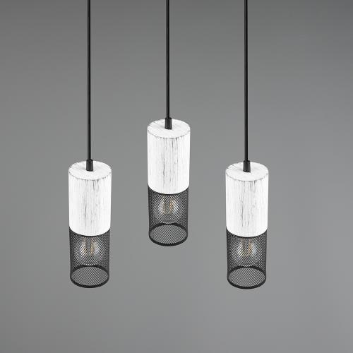 TRIO - Пендел TOSH –  304330334 3xE27 · max. 40W бял / черен