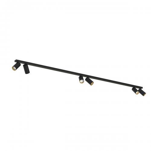 NOWODVORSKI - Шина за външен монтаж 7770 MONO VI BLACK/GOLD • GU10  6 x 10W LED  • IP20
