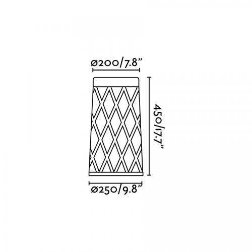 FARO - SHADOW LED Dark grey beacon lamp 45cm Ref.72312 IP65