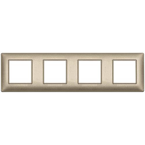 VIMAR - 14669.26 - Plate 8M (2+2+2+2) 71mm metall.bronze